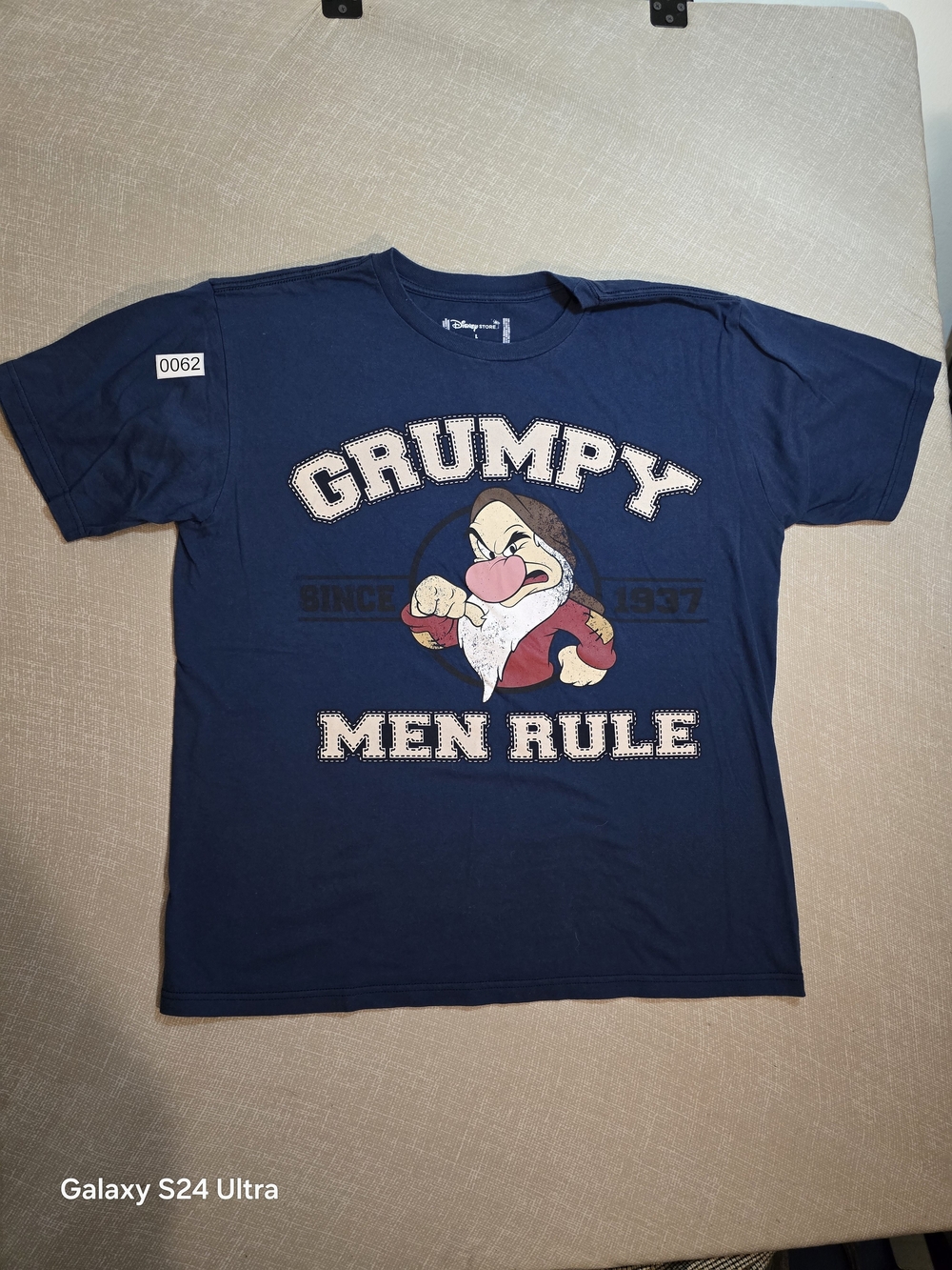 Disney Navy Grumpy Graphic Men’s T-Shirt